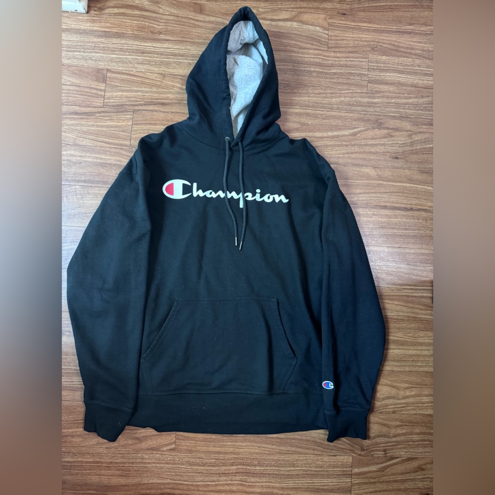 Champion Black Pullover Hoodie XL